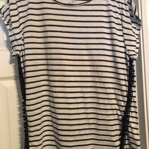 LOFT T-shirt Pom Pom detail